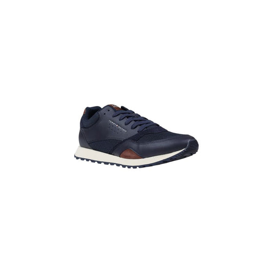 Tommy Hilfiger Blue Leather Athletic Sneakers