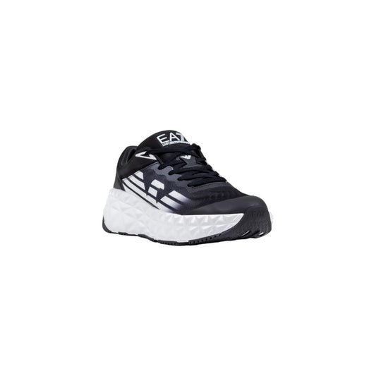 EA7 Emporio Armani Black And White Polyester Athletic Sneakers - Qutton