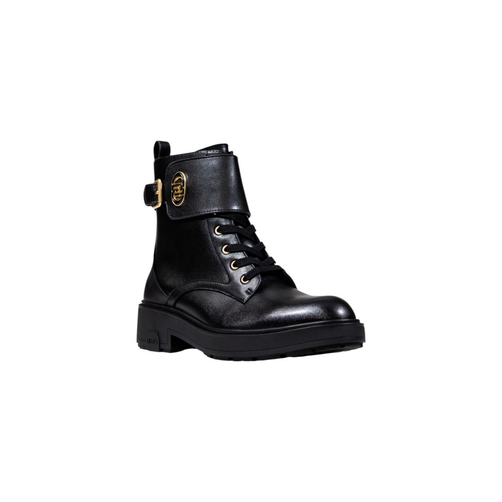 Liu Jo Black Artificial Leather Lace-Up Boots