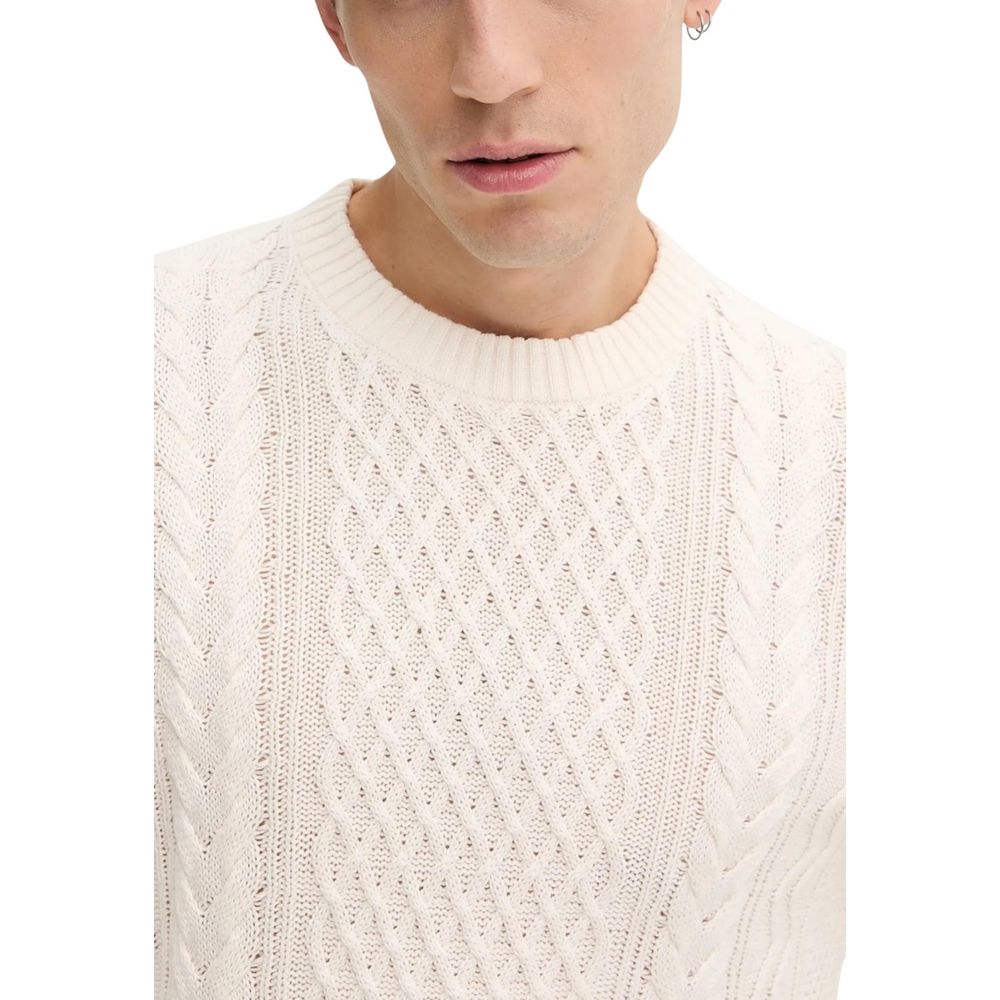 Tommy Hilfiger Jeans Cream Recycled Cotton Sweatshirt - Qutton