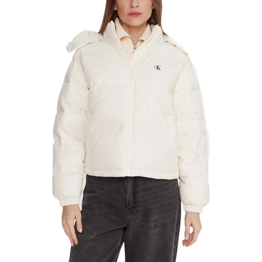Calvin Klein Jeans Cream Polyamide Coat - Qutton