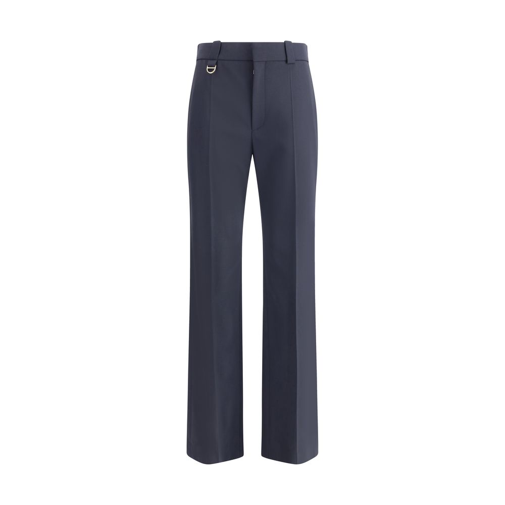 Chloé Blue Fleece Wool Casual Pants