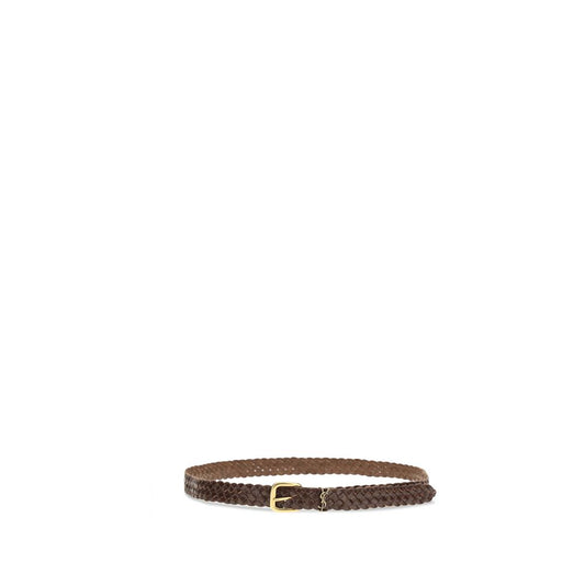 Saint Laurent Brown Calf Leather Bos Taurus Regular Belt