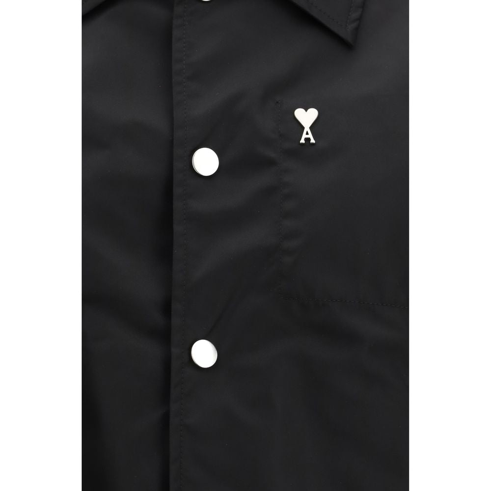 Ami Paris Black Polyamide Shell Jacket - Qutton