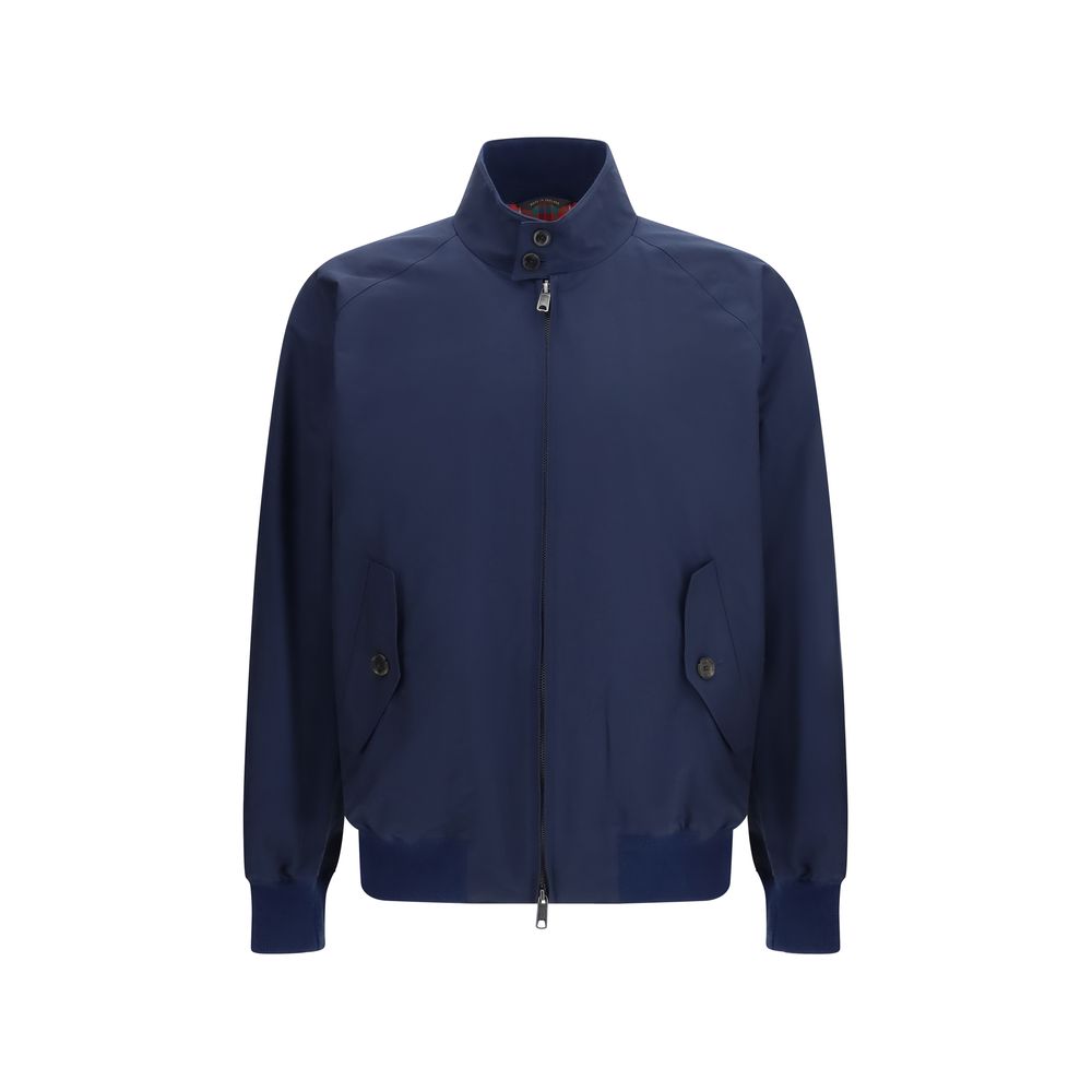 Baracuta Blue Polyester Biker Jacket
