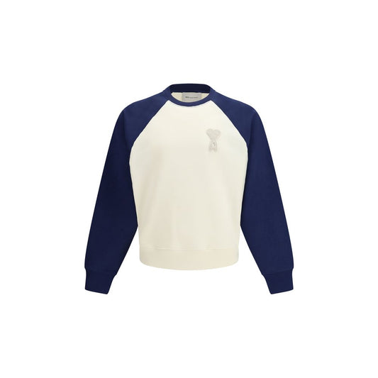 Ami Paris White Cotton Sweatshirt