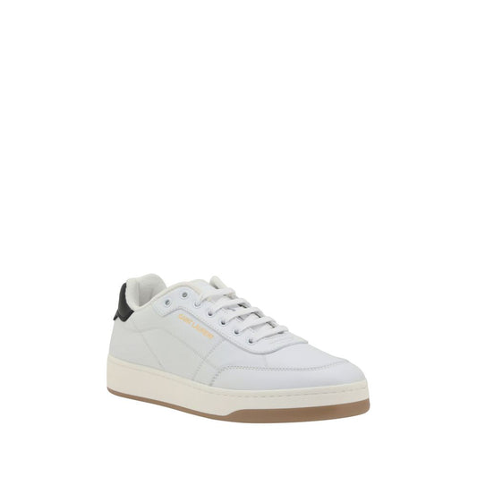 Saint Laurent White Calf Leather Bos Taurus Low Top Sneakers