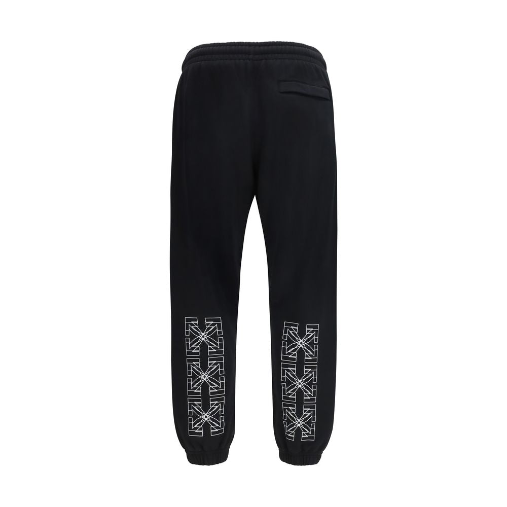Off-White Black Cotton Joggers (Workout Pants) - Qutton