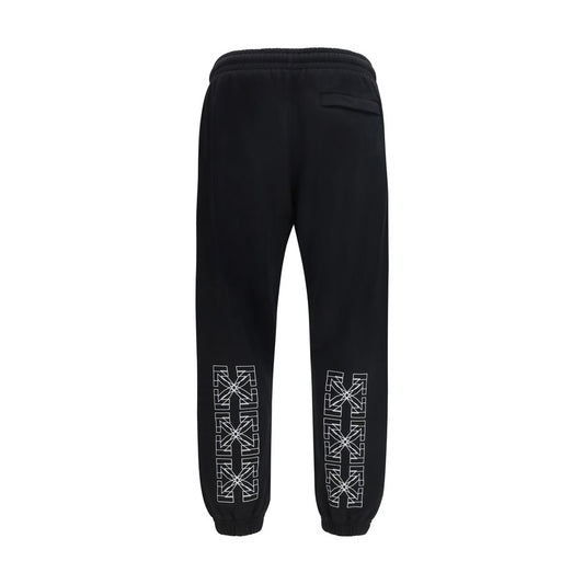 Off-White Black Cotton Joggers (Workout Pants) - Qutton