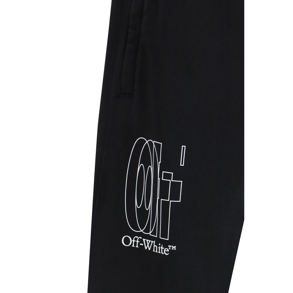 Off-White Black Cotton Joggers (Workout Pants) - Qutton