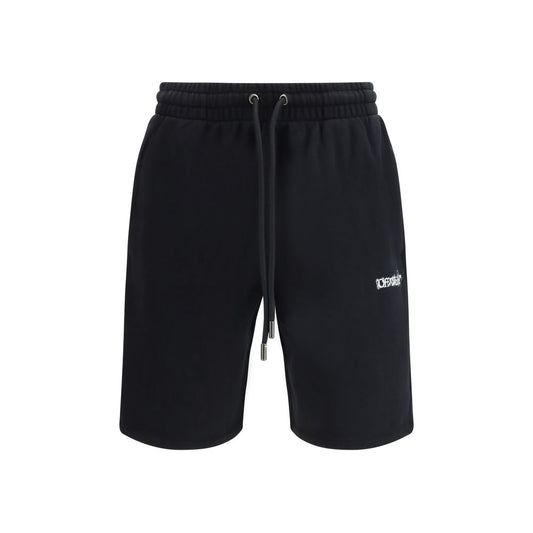 Off-White Black Cotton Bermuda Shorts - Qutton