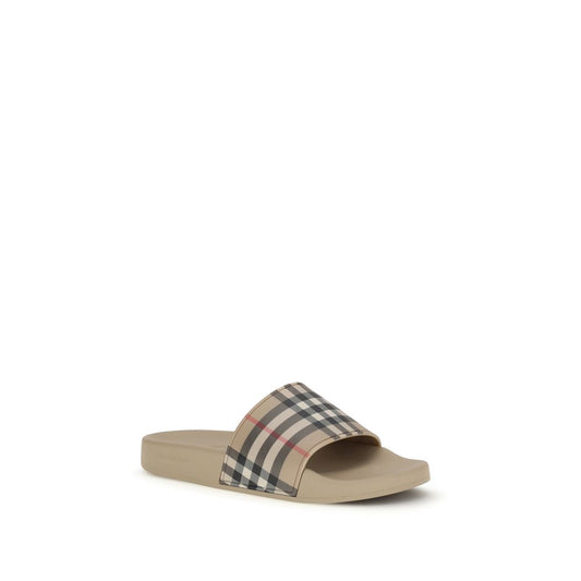 Burberry Beige Rubber Sandals - Qutton