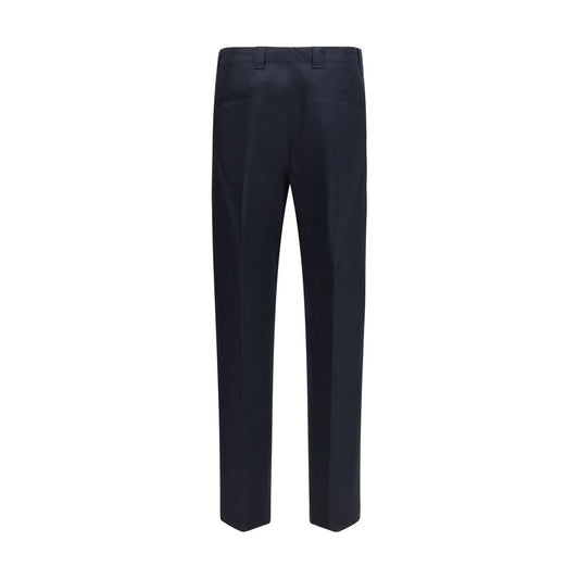 Gucci Blue Cotton Casual Pants - Qutton