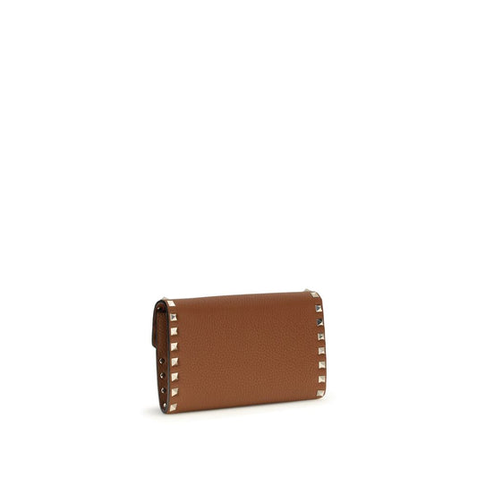 Valentino Garavani Brown Calf Leather Bos Taurus Wallet - Qutton