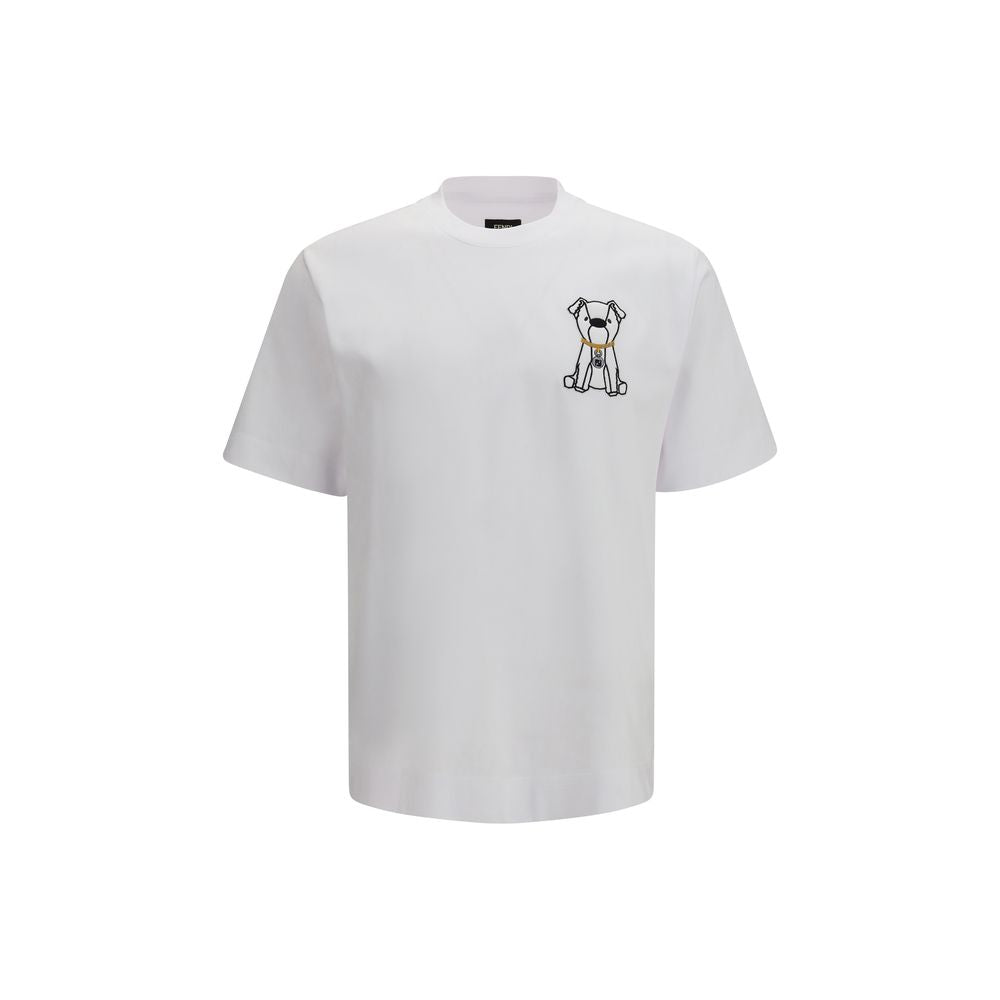 Fendi White Cotton T-Shirt