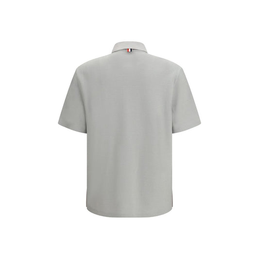 Thom Browne Gray Cotton Polo Shirt