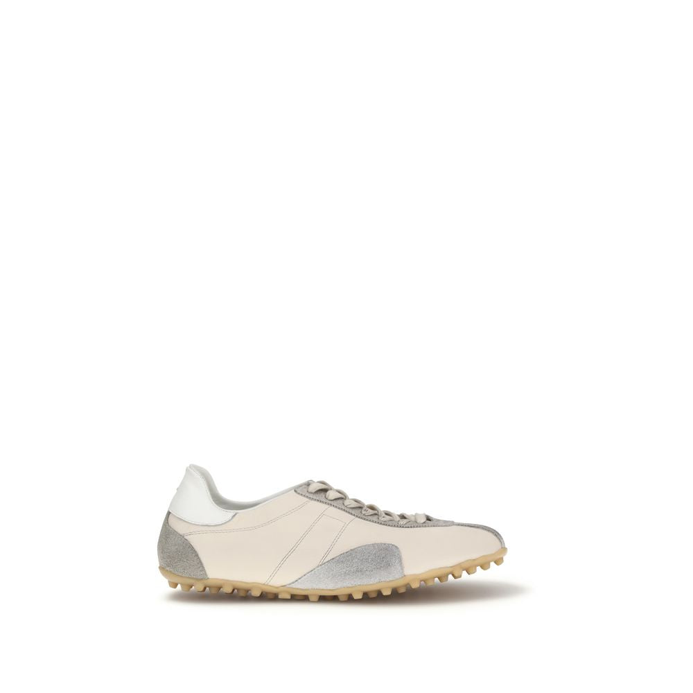 Margiela Beige Calf Leather Bos Taurus Athletic Sneakers