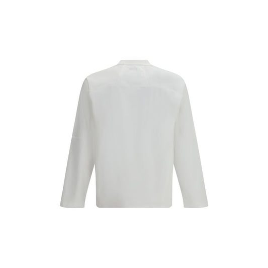 LAMINAR White Cotton Long Sleeve T-Shirt
