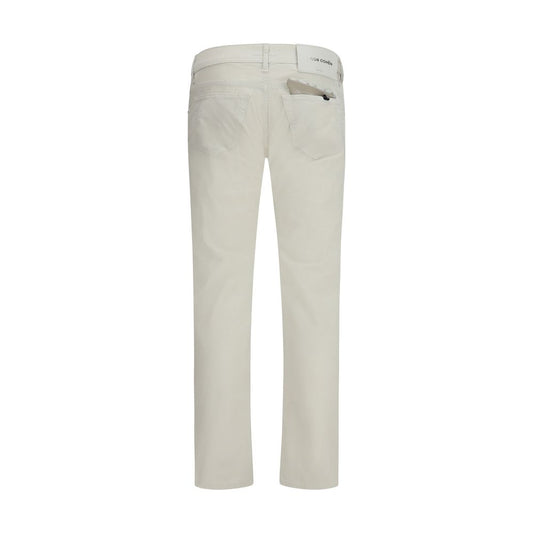 Jacob Cohen White Cotton Slim Fit Jeans