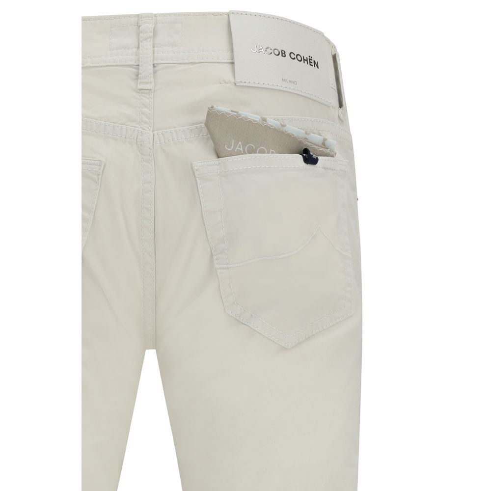 Jacob Cohen White Cotton Slim Fit Jeans