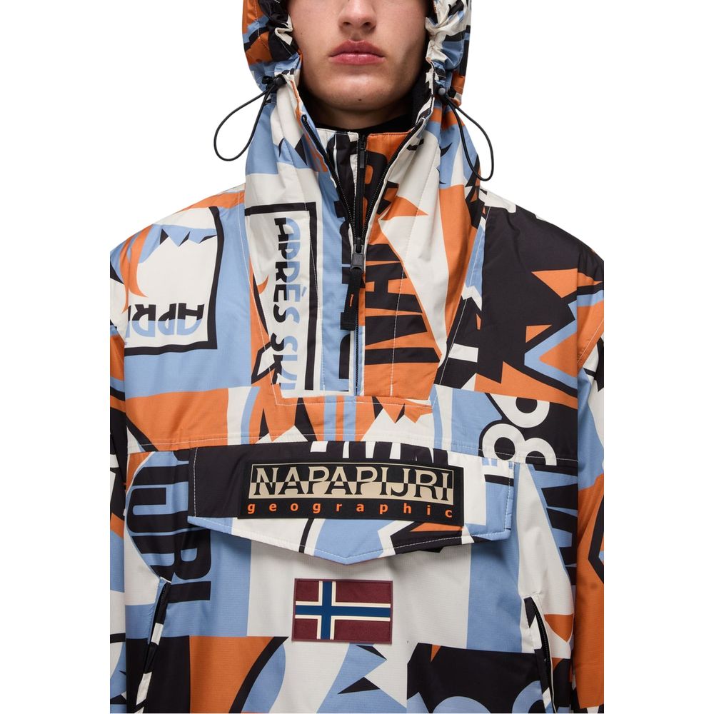 Napapijri Orange Recycled Polyester Shell Jacket