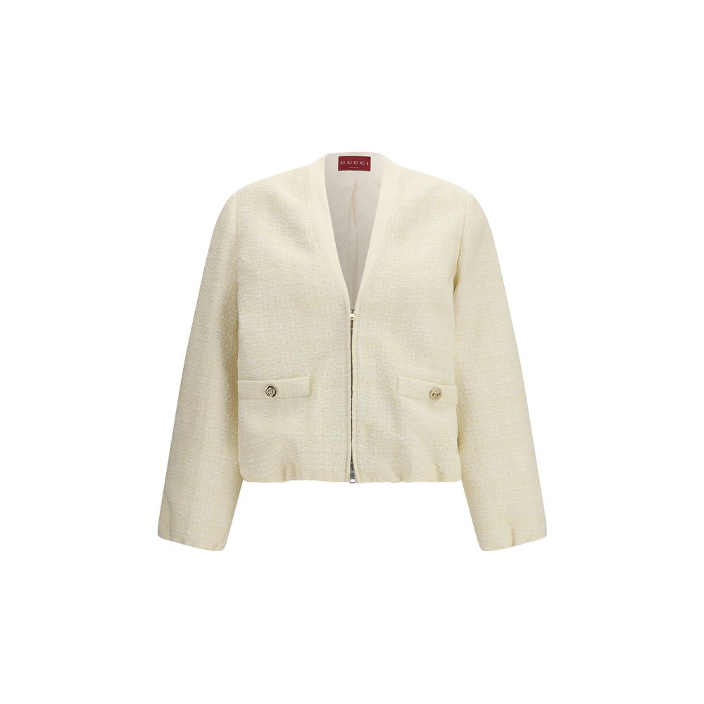 Gucci Beige Cotton Bomber - Qutton
