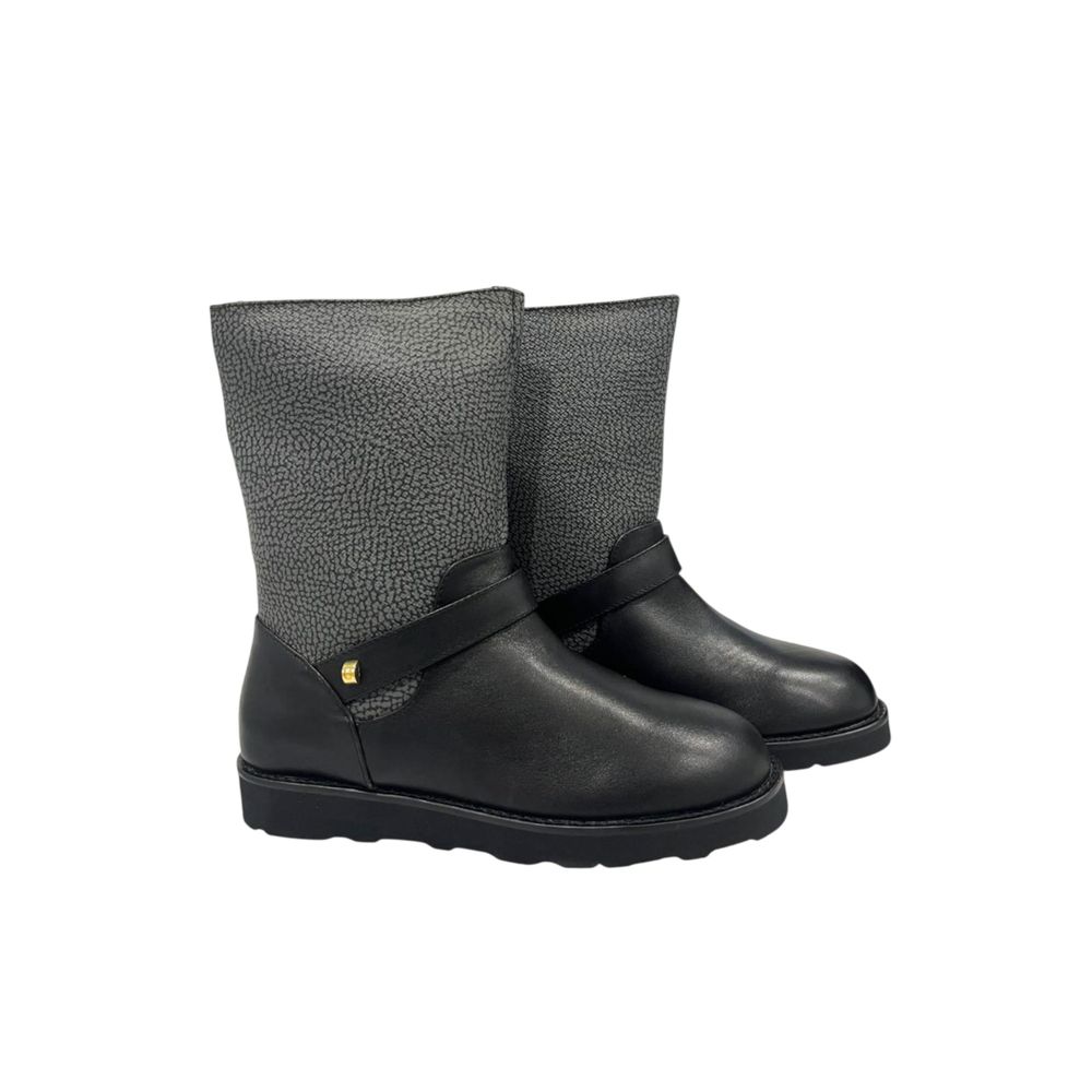 Borbonese Grey Leather Women Boot - Qutton