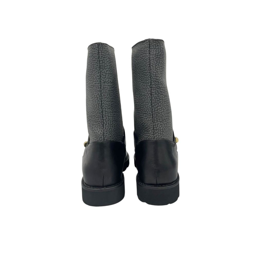 Borbonese Grey Leather Women Boot - Qutton