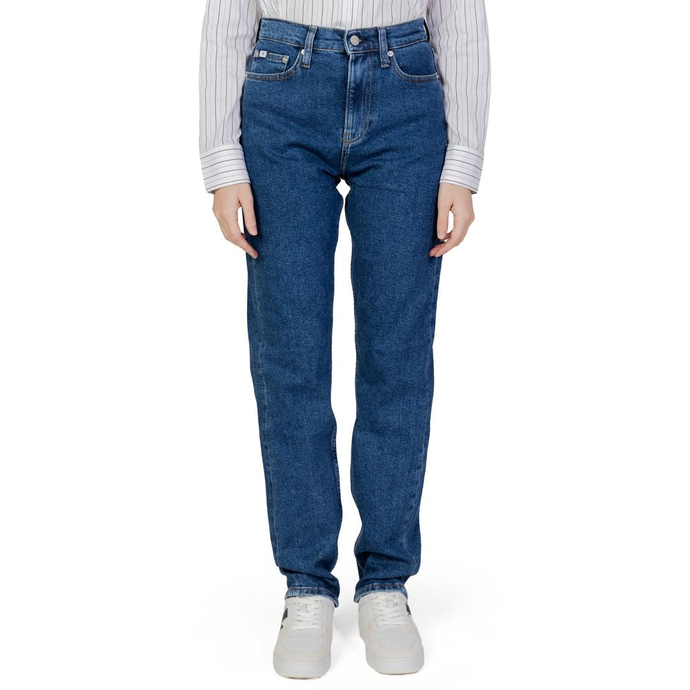 Calvin Klein Jeans Blue Cotton Skinny Jeans