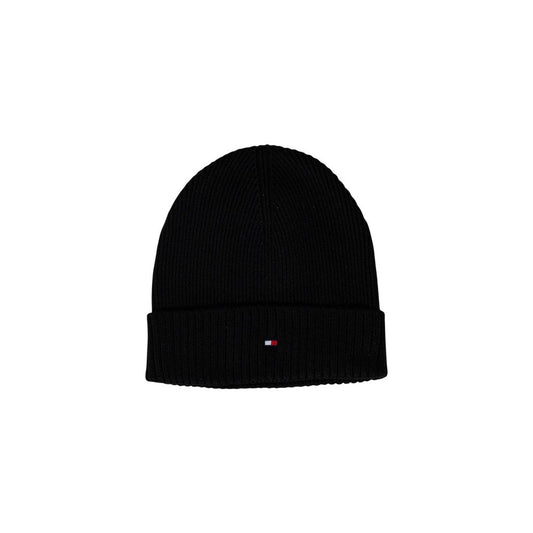Tommy Hilfiger Black Cotton Beanie