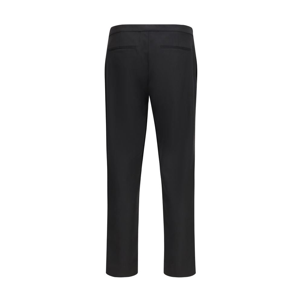 Maison Margiela Black Fleece Wool Casual Pants - Qutton