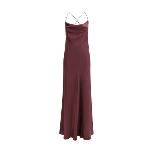 PINKO Bordeaux Marabou Casual Dress - Qutton