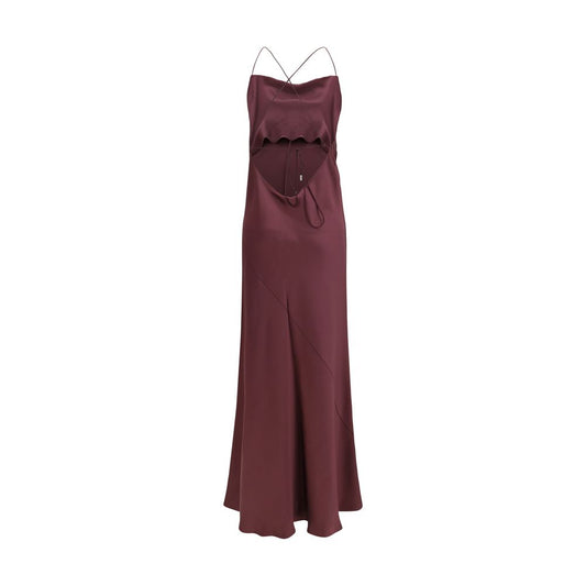 PINKO Bordeaux Marabou Casual Dress - Qutton