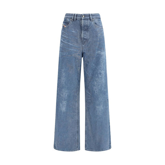 Diesel Blue Cotton Relaxed Fit Jeans - Qutton
