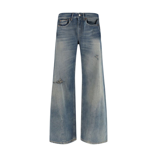 MM6 Blue Cotton Relaxed Fit Jeans
