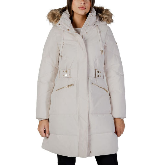 Guess Cream Polyester Coat - Qutton