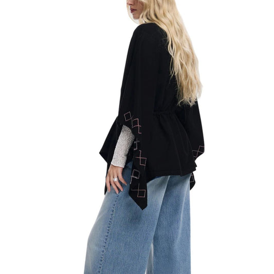 Desigual Black Viscose Cloacks - Qutton