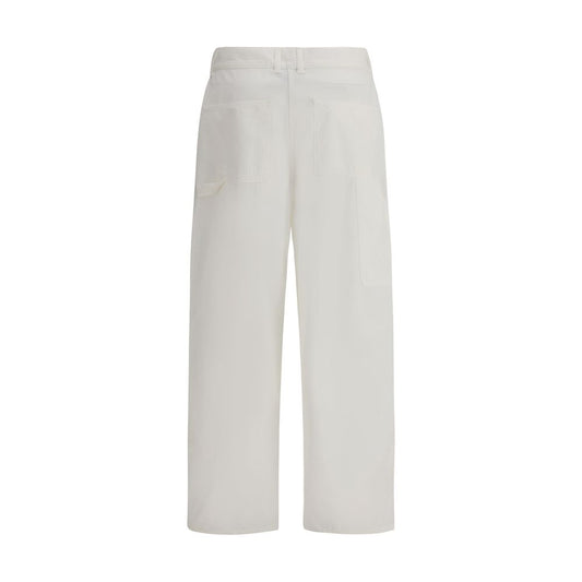 The Row Beige Cotton Cargo Pants