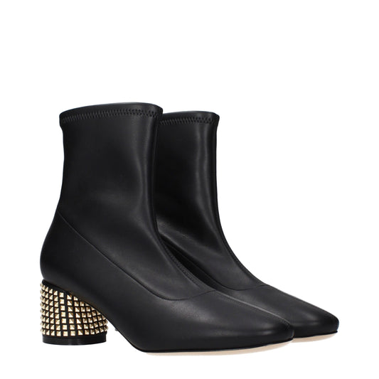 Casadei Black Leather Ankle Boots - Qutton