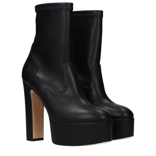 Casadei Black Leather Ankle Boots - Qutton