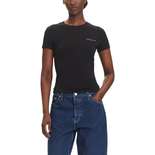 Tommy Hilfiger Jeans Black Recycled Cotton T-Shirt