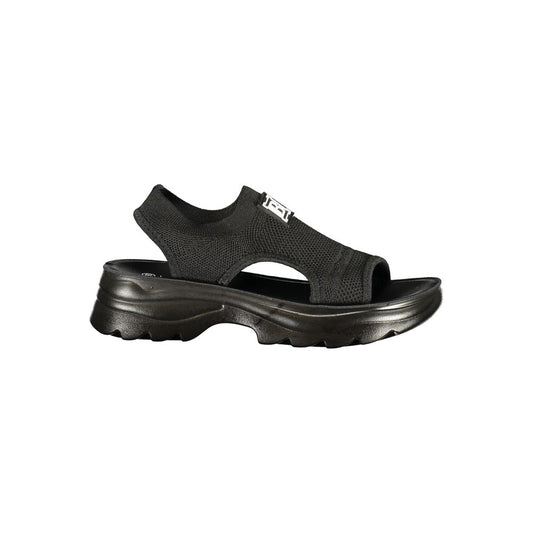 Laura Biagiotti Black Polyurethane Women Sandal