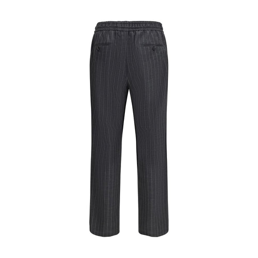 Dolce & Gabbana Gray Fleece Wool Casual Pants
