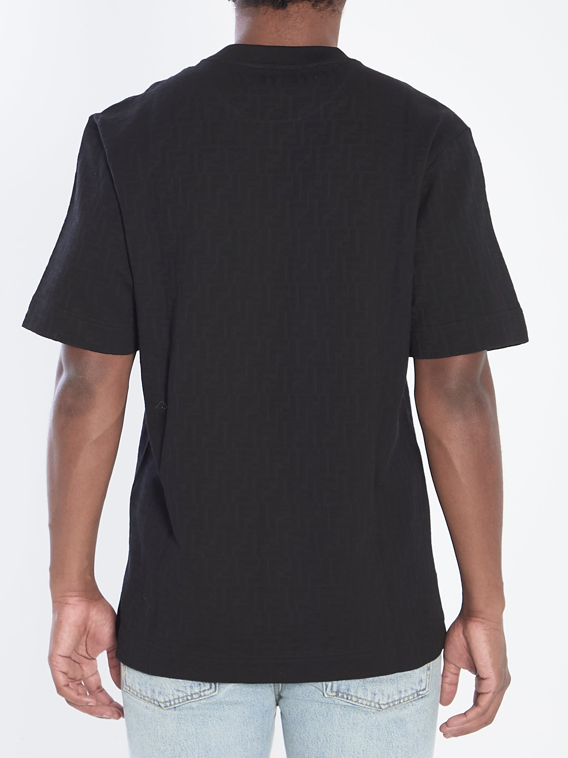 T-shirt in FF jacquard piqué