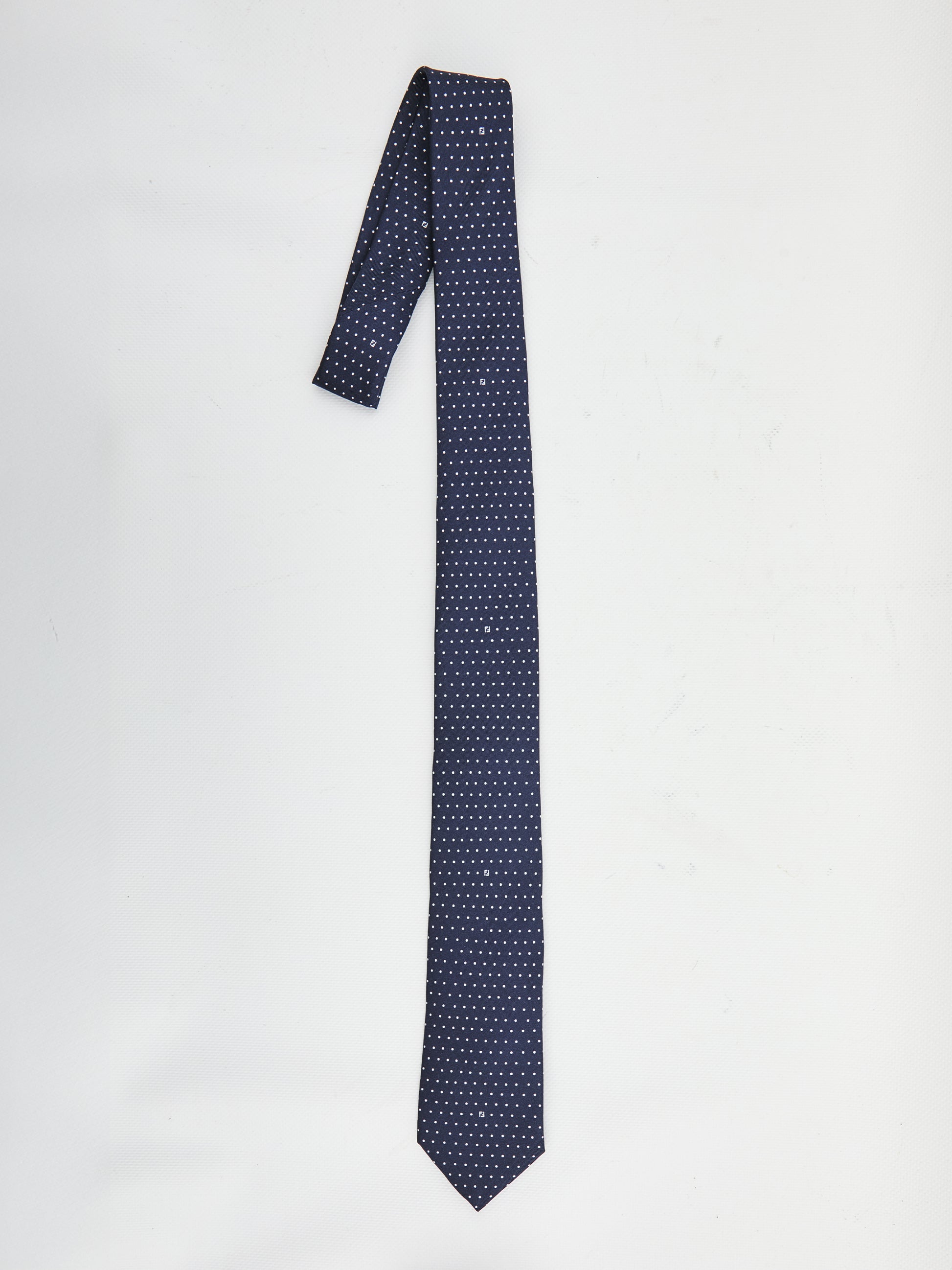 Blue silk tie