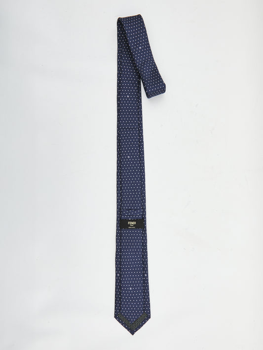 Blue silk tie
