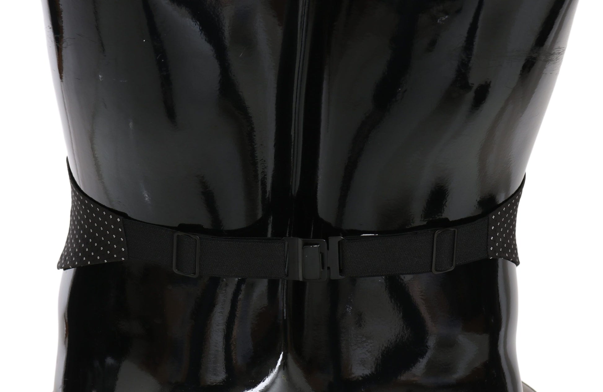 Dolce & Gabbana Black Dotted Waist Belt Silk Cummerbund