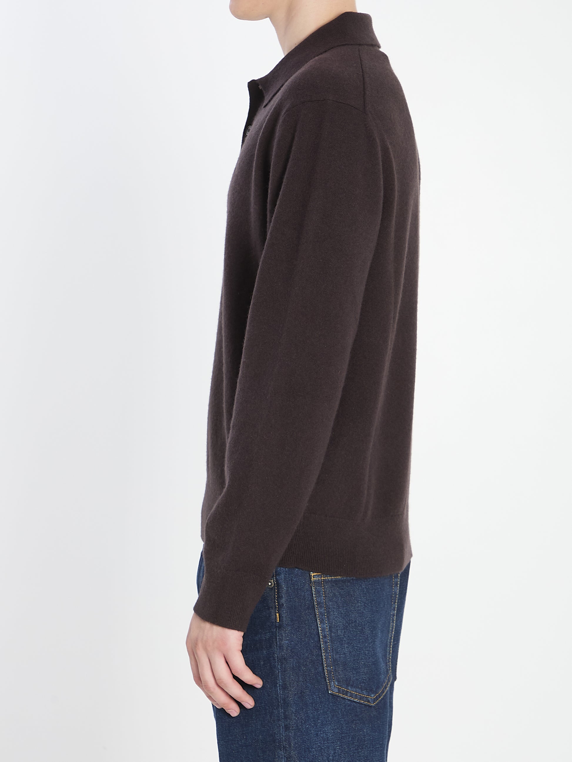 Polo in cashmere blend