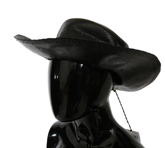 Costume National Black Wide Brim Cowboy Solid Hat