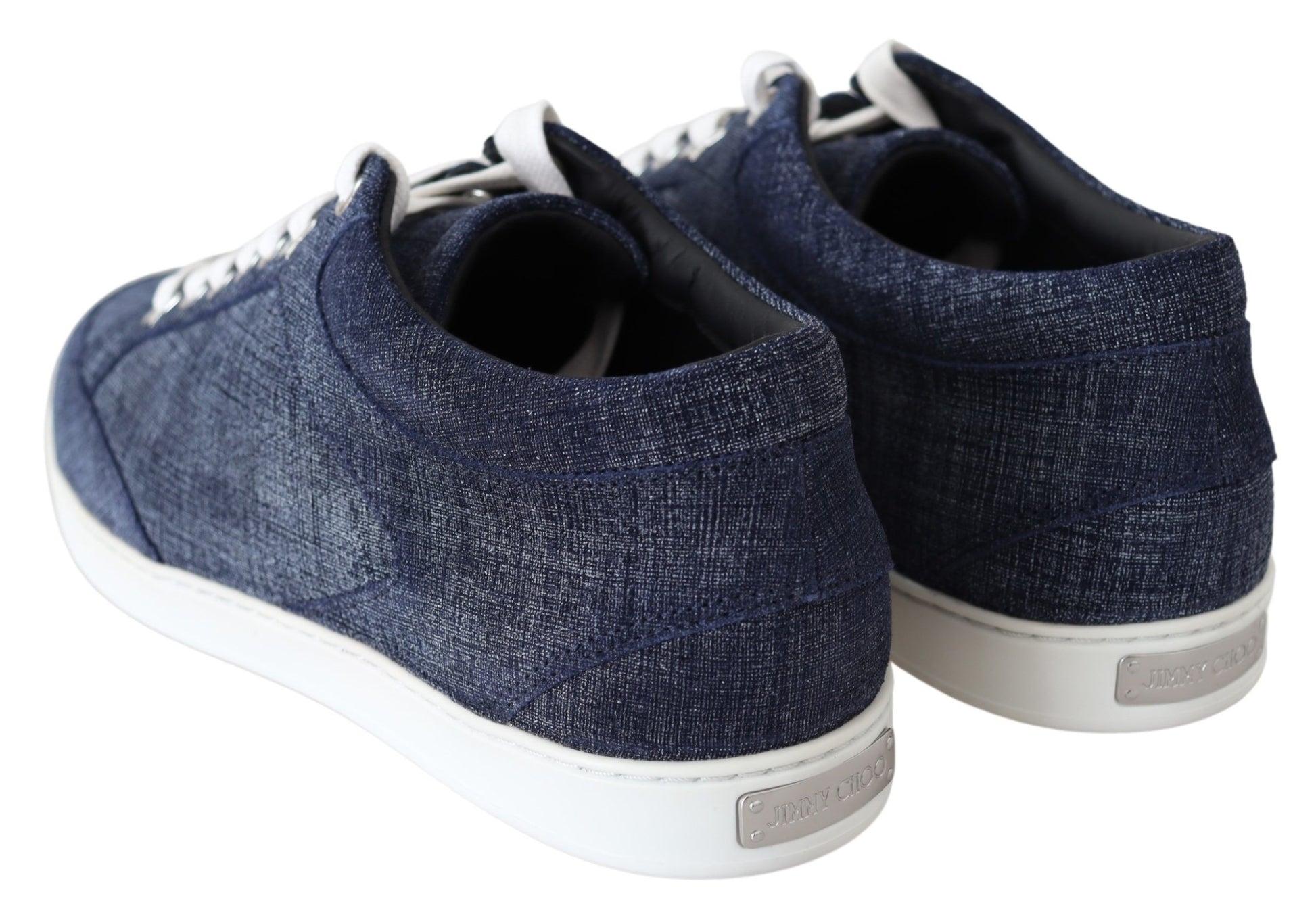 Jimmy Choo Chic Slip-On Blue Denim Suede Sneakers - Qutton